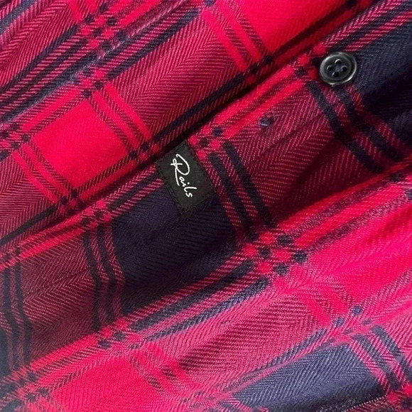 Rails Size XS  Bianca Plaid Flannel Shirt Dress Tunic - Picture 4 of 5